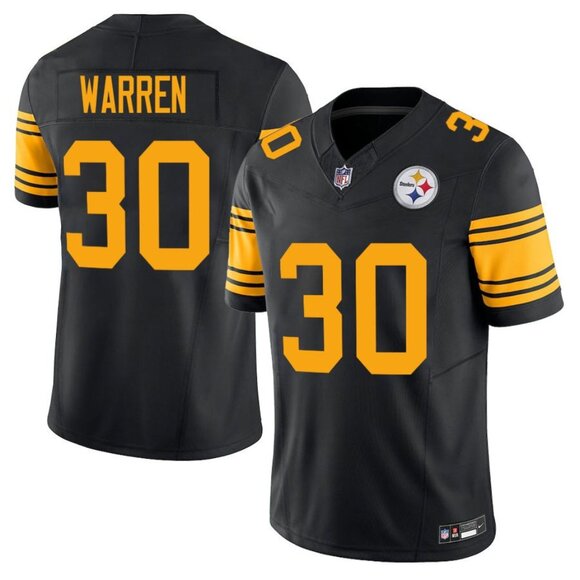 Mens YouthsKids Jaylen Warren Vapor Stitched Black Jersey